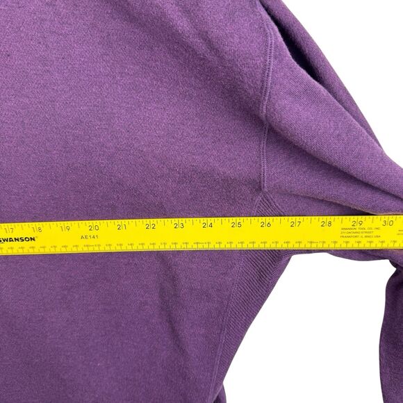 Nat Nast Sweater‎ Men's XXL Purple Quarter Zip Snap Leather Pull Cotton Blend - Picture 10 of 11